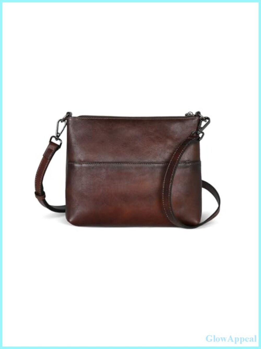 Leather Crossbody Bag Multi-Pocket Shoulder Purse Adjustable Strap Everyday